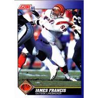 James Francis #50 - Bengals 1991 Score Football Trading Card