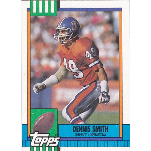 Dennis Smith #36 - Broncos 1990 Topps Football Trading Card
