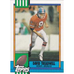 David Treadwell #34 - Broncos 1990 Topps Football Trading Card