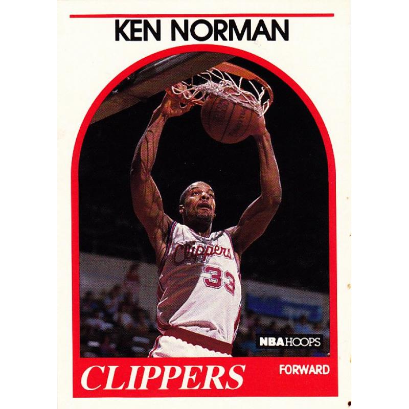 Ken Norman #162 - Clippers 1989 NBA Hoops Basketball Trading Card