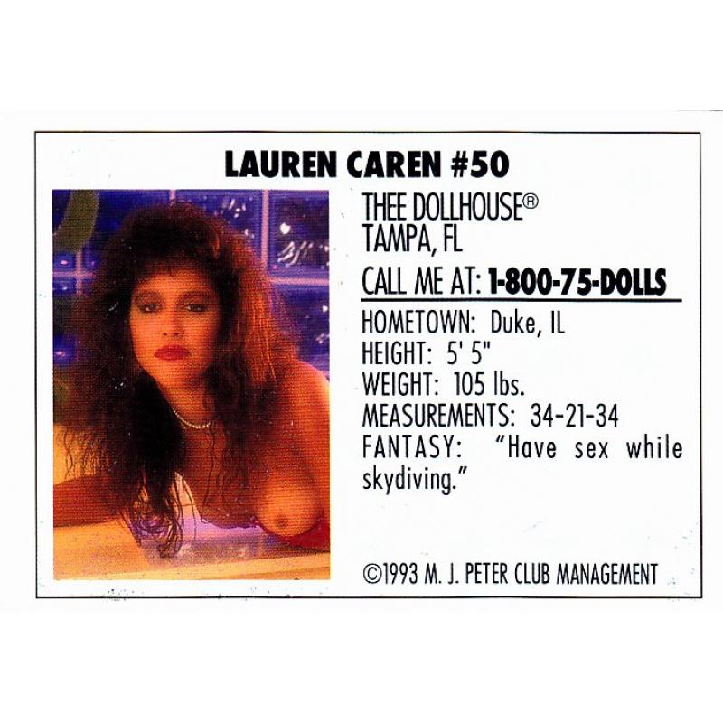 Lauren Caren #50 Dollhouse 1993 Adult Sexy Trading Card