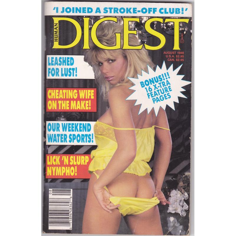 Human Digest - August 1988 - Adult Magazine - Very Good