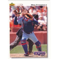 Mike Fitzgerald #210 - Expos 1991 Upper Deck Baseball Trading Card
