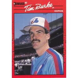 Tim Burke #334 - Expos 1990 Donruss Baseball Trading Card