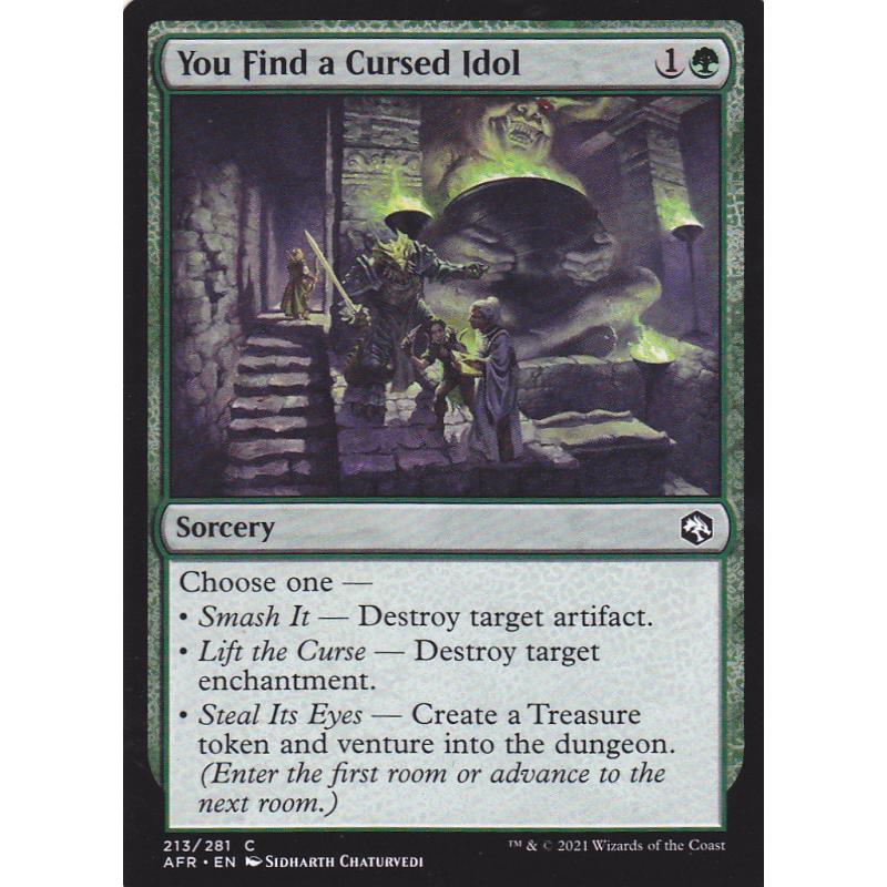 You Find a Cursed Idol (Sorcery) - Realms - Magic the Gathering Trading Card