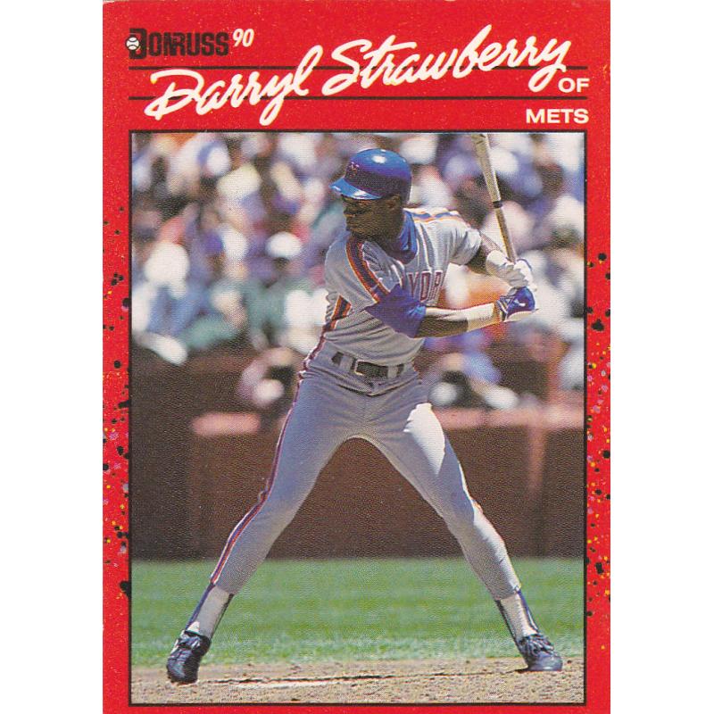 Darryl Strawberry #235 - Mets Donruss 1990 Baseball Trading Card