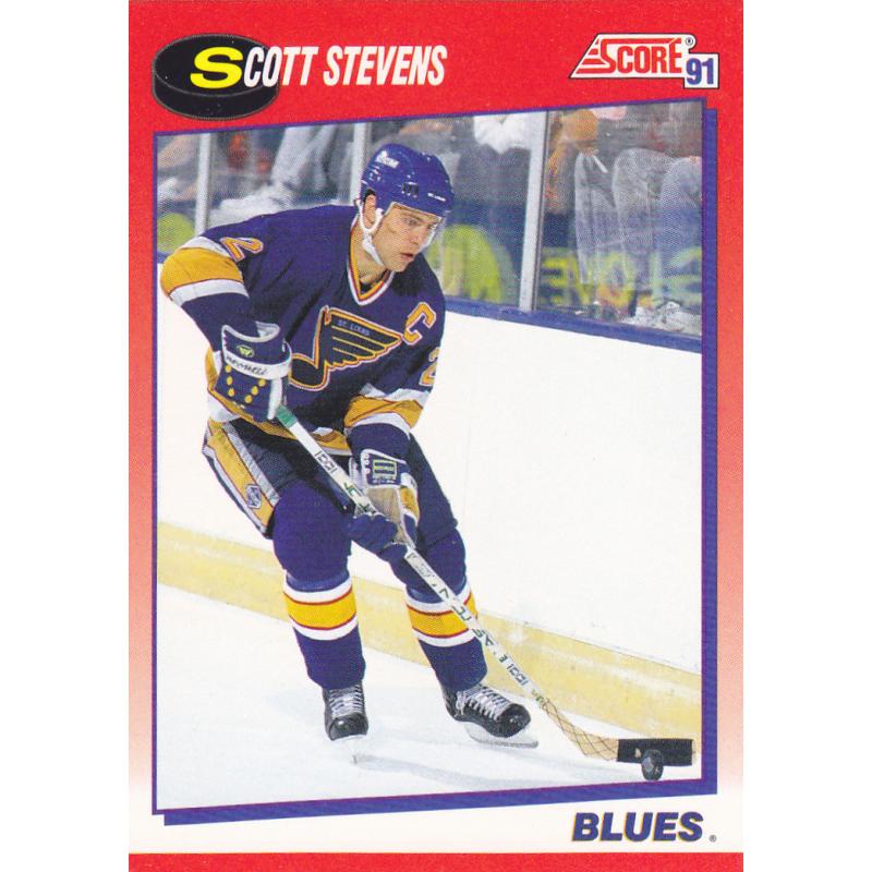 Scott Stevens #40 - Blues 1991 Score Hockey Trading Card