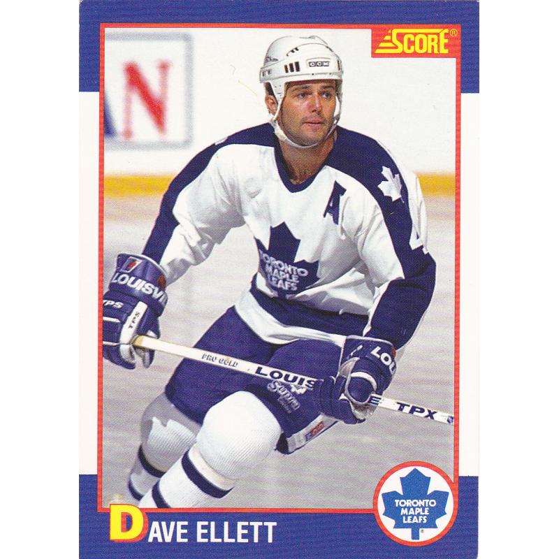 Dave Ellett #23 - Maple Leafs 1991 Score Kellogg's Hockey Trading Card
