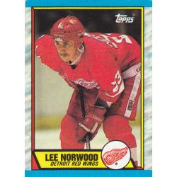 Lee Norwood #75 - Red Wings 1989 Topps Hockey Trading Card