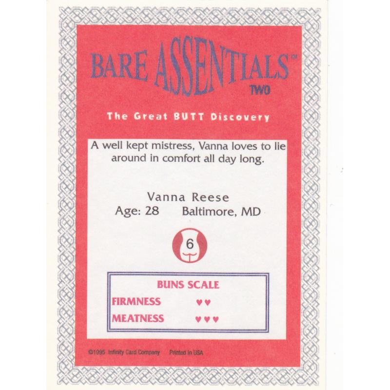 Vanna Reese #6 Bare Assentials Three 1997 Adult Sexy Trading Card