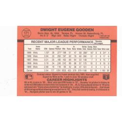 Dwight Gooden #171 - Mets Donruss 1990 Baseball Trading Card