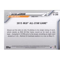 Jacob DeGrom #U-299 - Mets Topps 2020 Baseball Trading Card