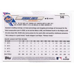 Dominic Smith #546 - Mets Topps 2021 Baseball Trading Card
