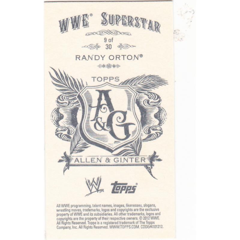 Randy Orton #9 - WWE 2012 Topps Allen & Ginter Wrestling Trading Card