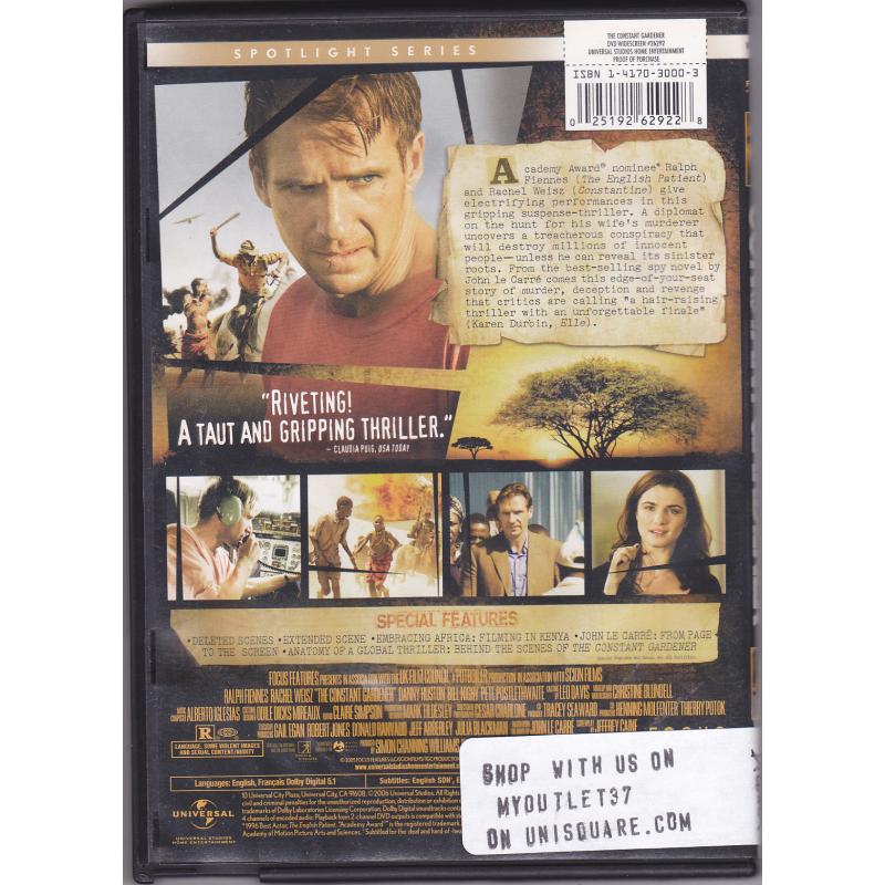 The Constant Gardener DVD Widescreen 2005 (Nudity) - Good