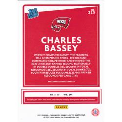 Charles Bassey #223 - 76ers 2021 Panini Holo Prizm RC Basketball Trading Card