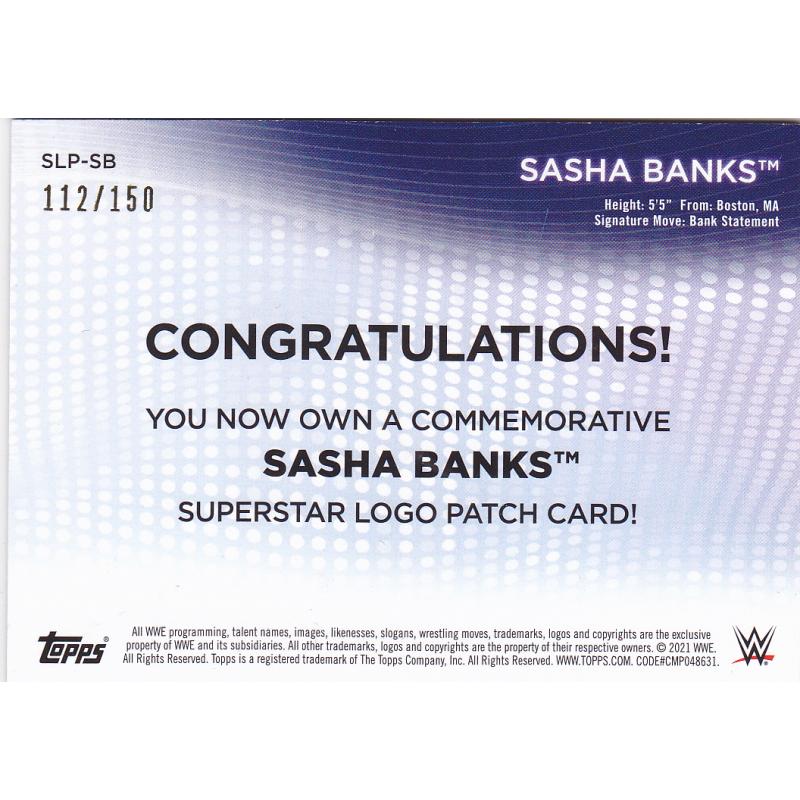 Sasha Banks #SLP-SB - WWE 2021 Topps Relic Wrestling Trading Card