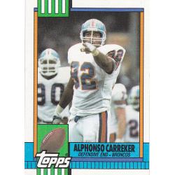 Alphonso Carreker #46 - Broncos 1990 Topps Football Trading Card