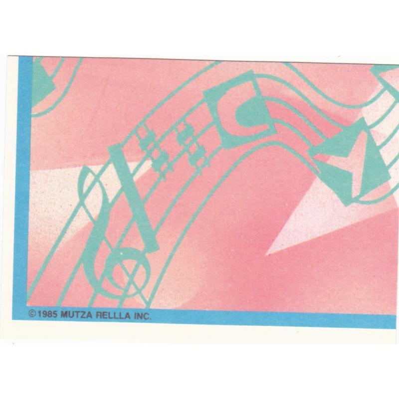 Cyndi Lauper #7 - Mutza Rellla 1985 Sticker Trading Card