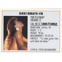 Rikki Renato #18 Dollhouse 1993 Adult Sexy Trading Card