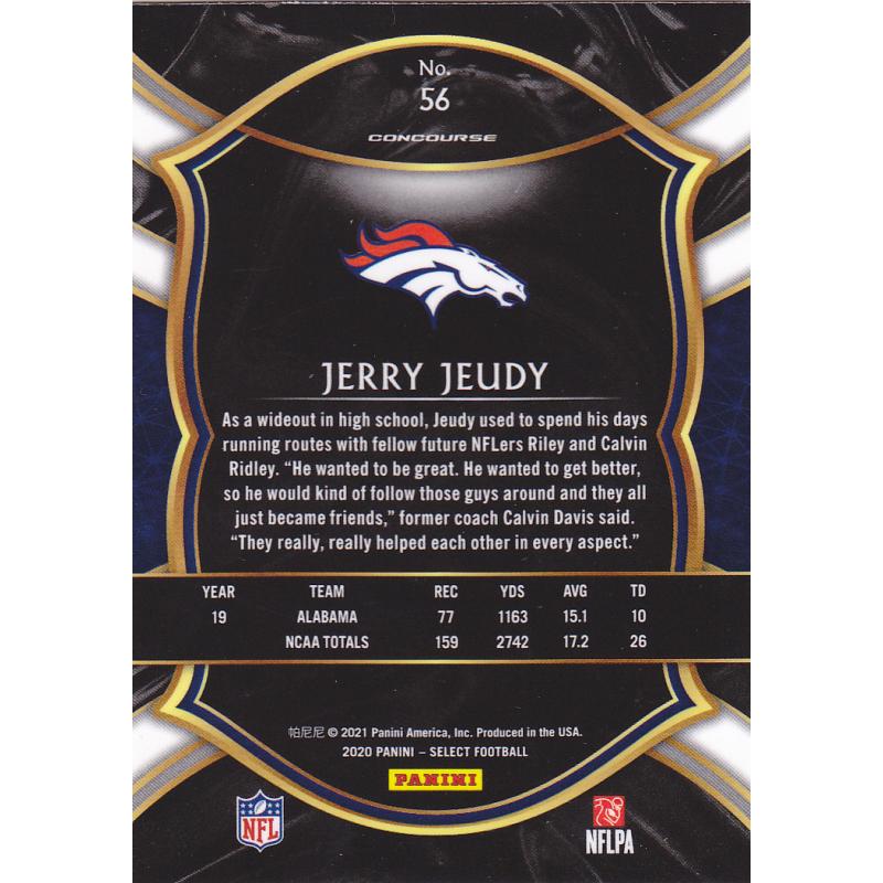 Jerry Jeudy #56 - Broncos 2020 Panini Rookie Football Trading Card