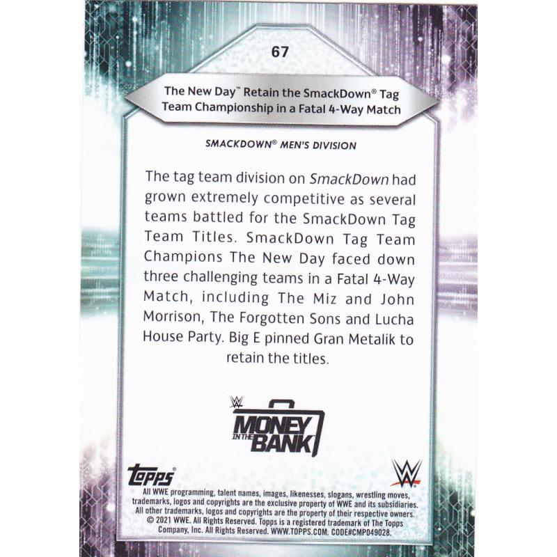 The New Day retain #67 - WWE Topps 2021 Wrestling Trading Card