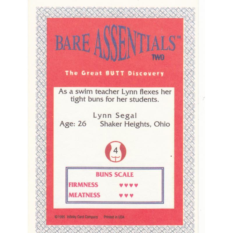Lynn Segal #4 Bare Assentials Two 1995 Adult Sexy Trading Card