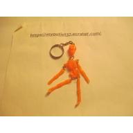 Orange Skeleton - Key Chain - Brand New