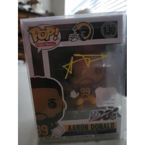 Aaron Donald Signed funko pop #130 JSA COA