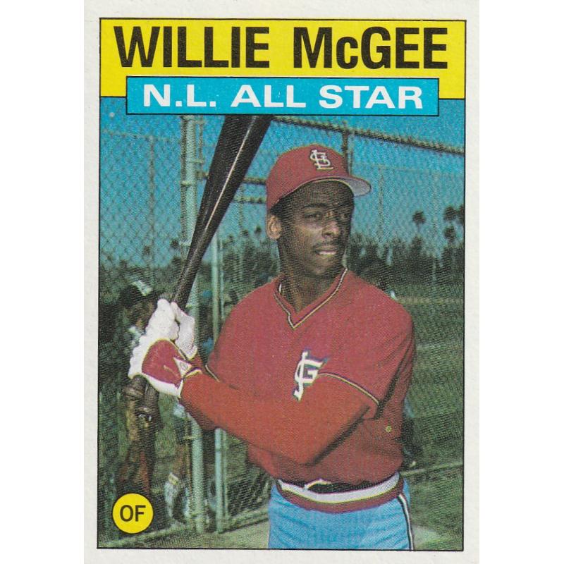 Willie McGee #707 - Cardinals 1986 Topps Baseball Trading Card