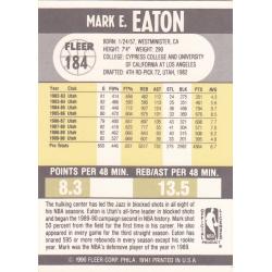 Mark Eaton #184 - Jazz 1990 Fleer Basketball Trading Card