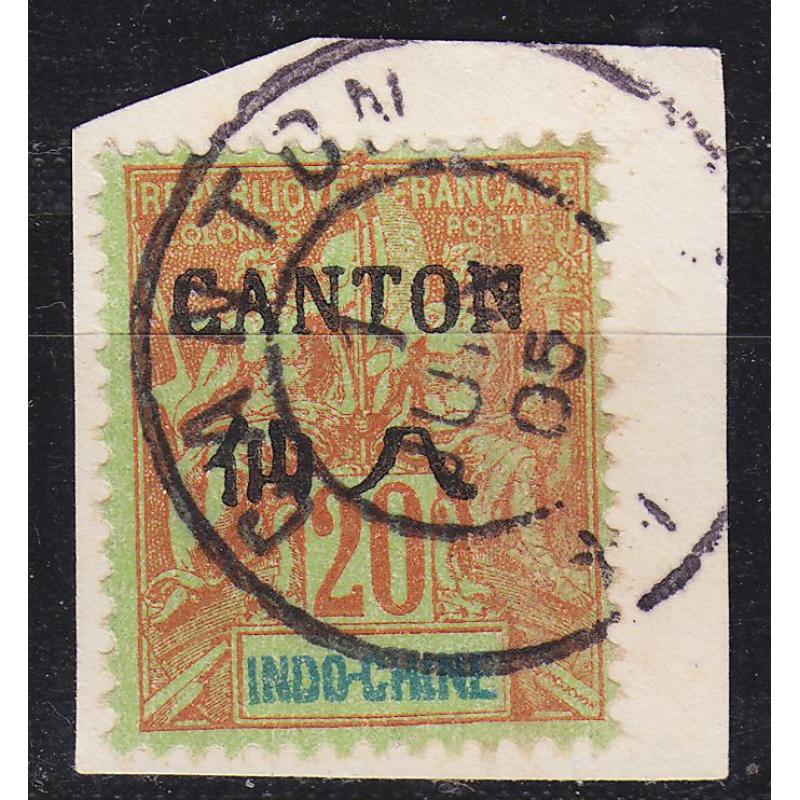 FRANZ. INDOCHINA INDO-CHINE [Kanton] MiNr 0023 I ( BStk )