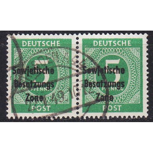 GERMANY Alliiert SBZ [Allgemein] MiNr 0207 ( O/used ) [01] Paar