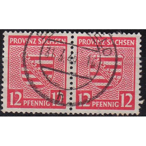 GERMANY Alliiert SBZ [Provinz Sachsen] MiNr 0079 Y ( O/used ) [01] 2er