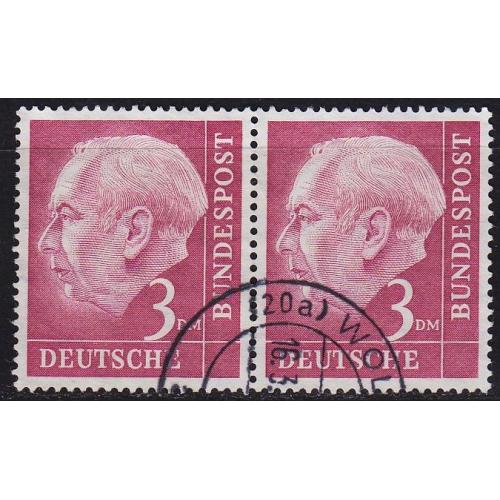 GERMANY BUND [1954] MiNr 0196 2er ( O/used ) [01]