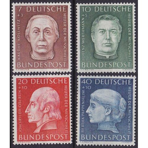 GERMANY BUND [1954] MiNr 0200-03 ( **/mnh )