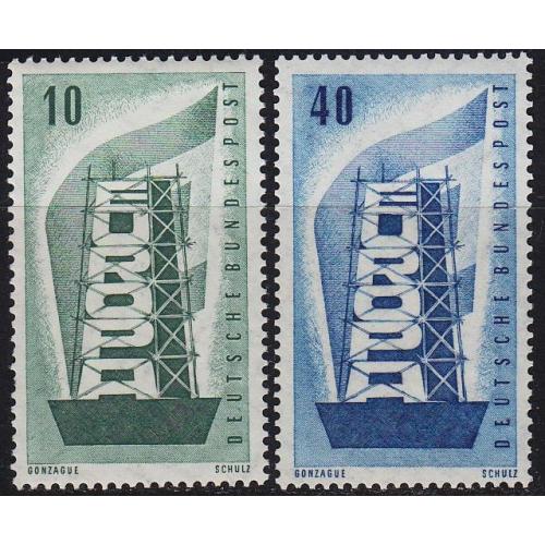 GERMANY BUND [1956] MiNr 0241-42 ( **/mnh ) CEPT