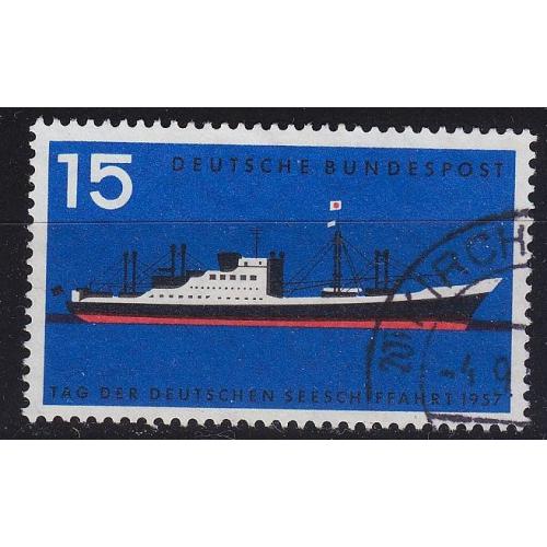 GERMANY BUND [1957] MiNr 0257 ( O/used ) Schiffe