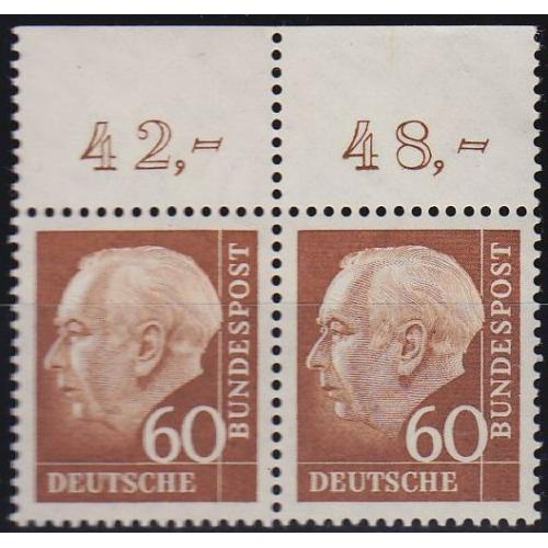 GERMANY BUND [1957] MiNr 0262 w ( **/mnh ) [01] Rand ob 2er