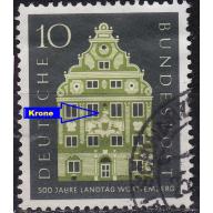 GERMANY BUND [1957] MiNr 0279 F17 ( O/used ) [01] Architektur Plattenfehler