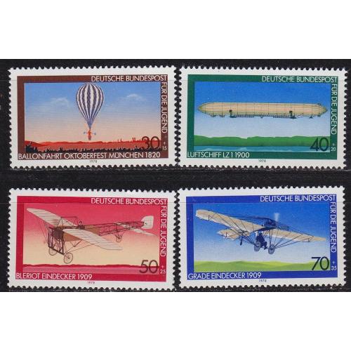 GERMANY BUND [1978] MiNr 0964-67 ( **/mnh ) Flugzeug
