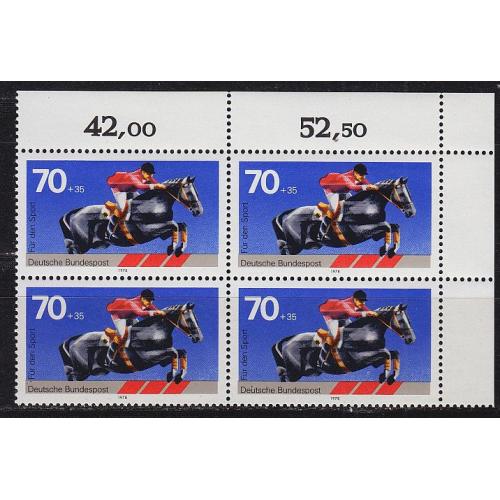 GERMANY BUND [1978] MiNr 0968 ( **/mnh ) [01] Sport 4er