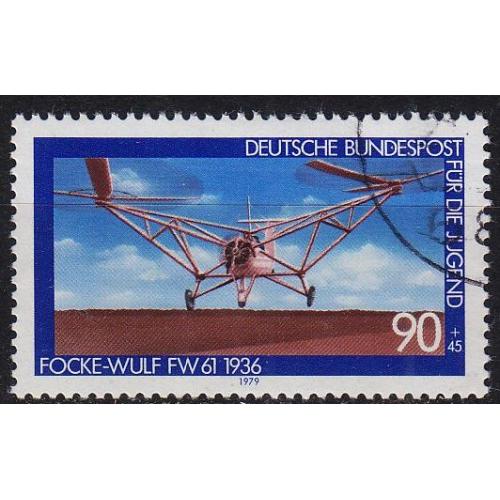GERMANY BUND [1979] MiNr 1008 ( O/used ) Flugzeug