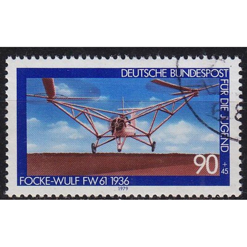 GERMANY BUND [1979] MiNr 1008 ( O/used ) Flugzeug