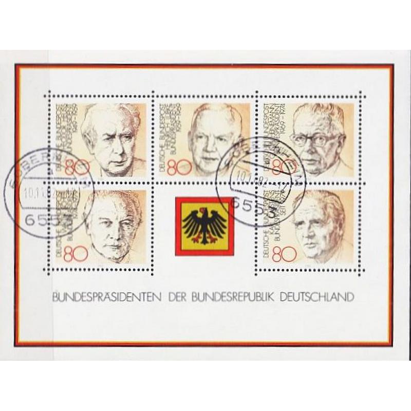 GERMANY BUND [1982] MiNr 1156-60 Block 18 ( O/used )