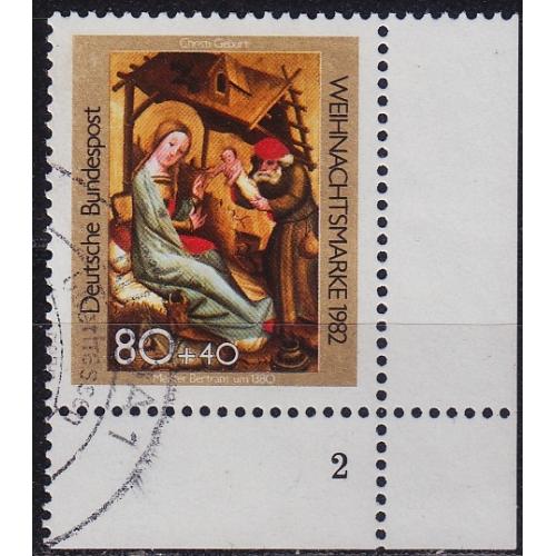 GERMANY BUND [1982] MiNr 1161 ( O/used ) [01] Weihnachten Eckrand FormNr