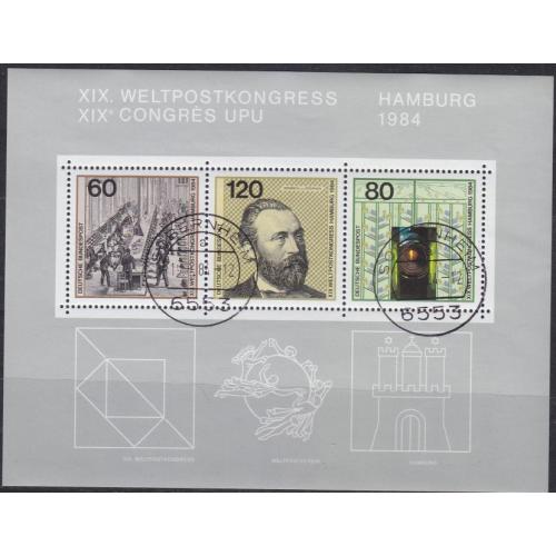 GERMANY BUND [1984] MiNr 1215-17 Block 19 ( O/used ) Post