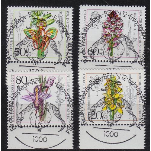 GERMANY BUND [1984] MiNr 1225-28 ( O/used ) [01] Blumen Ersttag
