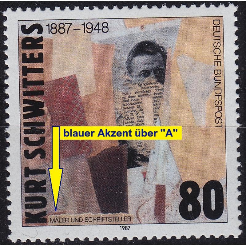 GERMANY BUND [1987] MiNr 1326 F17 I ( **/mnh ) Plattenfehler