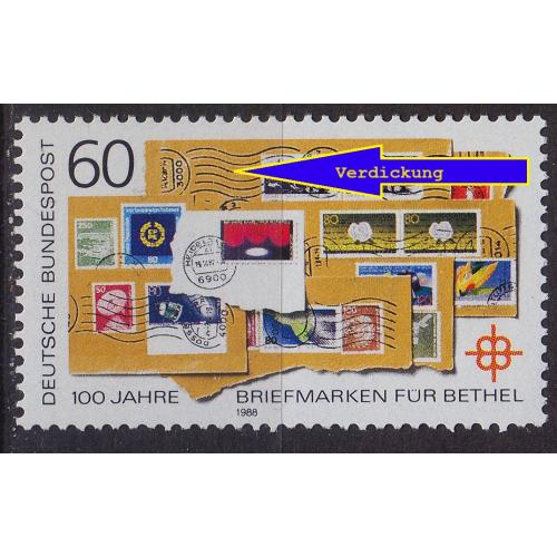 GERMANY BUND [1988] MiNr 1395 F3 IV ( **/mnh ) Plattenfehler